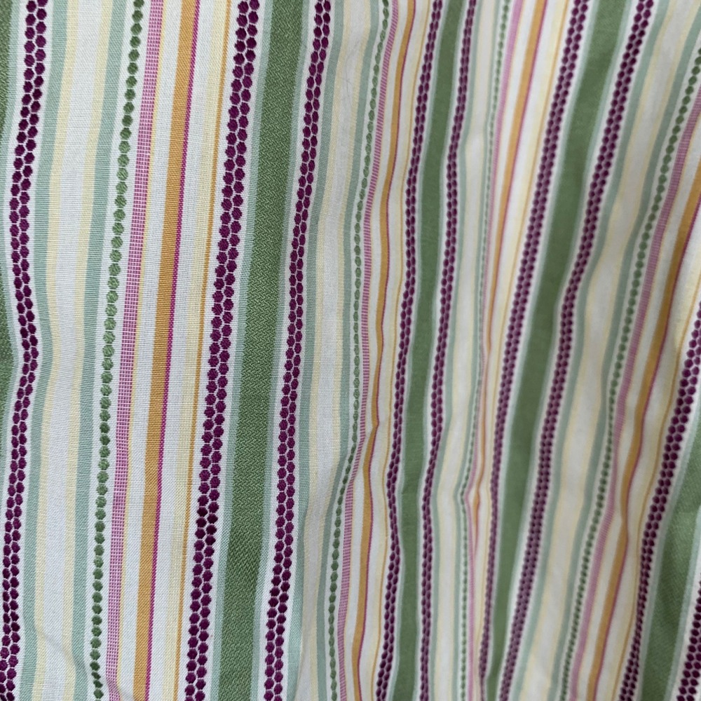 Robert Graham Green/Purple Stripe Long Sleeve Flip Cuff Button Down 2XL - Picture 8 of 16